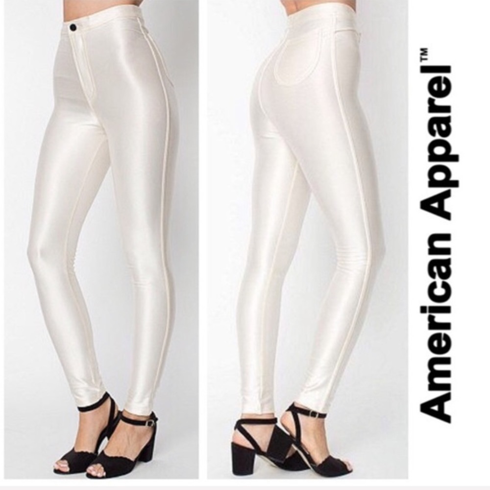 American Apparel White Disco Pants